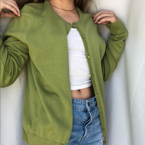 Jaenne Pierre Green Button down - Picture 3 of 3